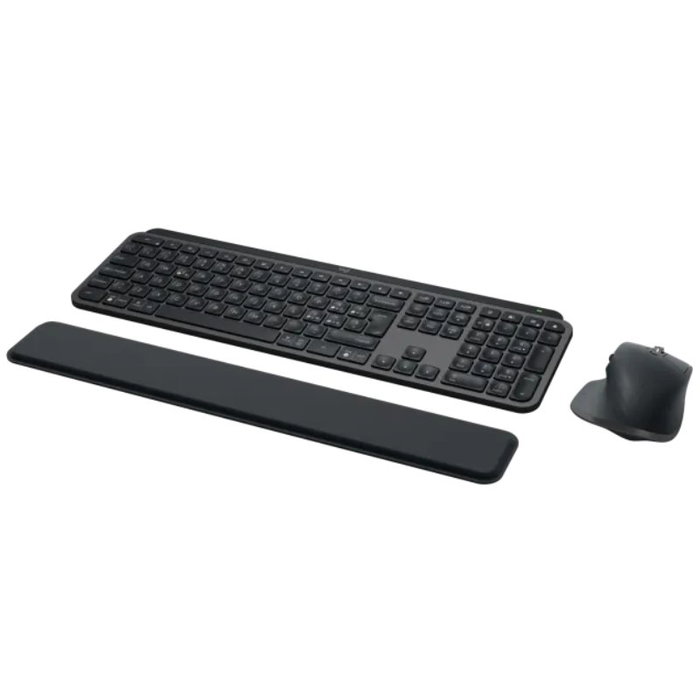 Logitech MX Keys S Combo Teclado y Ratón Inalámbricos Grafito Español con Reposamanos